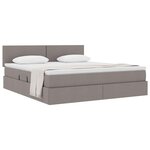 vidaXL Lit avec rangement et matelas avec matelas Taupe 160 x 200 cm