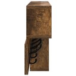 vidaXL Porte-manteau mural avec étagère Chêne fumé 100 x 12 x 43 5 cm