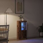 vidaXL Buffet LED Bois ancien 41 x 37 x 100 cm Bois d'ingénierie