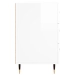vidaXL Table de chevet blanc brillant 40x40x66 cm bois d'ingénierie