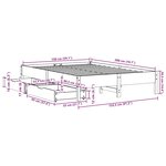 vidaXL Cadre de lit sans matelas 150x200 cm bois de pin massif