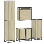 vidaXL Ensemble de meubles de salle de bain 4 Pièces chêne sonoma