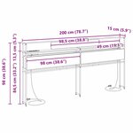 vidaXL Tête de lit de rangement Chêne sonoma 200 cm Bois d'ingénierie