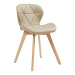 Lot de 4 chaises de salle à manger moderne design robuste 78 x 47 x 52 cm beige 03_0009842