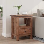 vidaXL Table de chevet Marron 41 x 30 x 50 cm Bois de Mahogany Massif