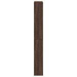 vidaXL Armoire à chaussures miroir 4 niveaux chêne marron 63x17x134 cm