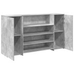 vidaXL Bureau de réception gris béton 180x50x103 5cm bois d'ingénierie