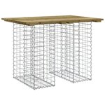 vidaXL Table de jardin Gabion Design 100x70x72 cm Bois de pin imprégné