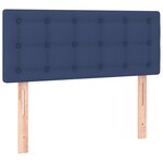 vidaXL Sommier à lattes de lit avec matelas Bleu 80x200 cm Tissu