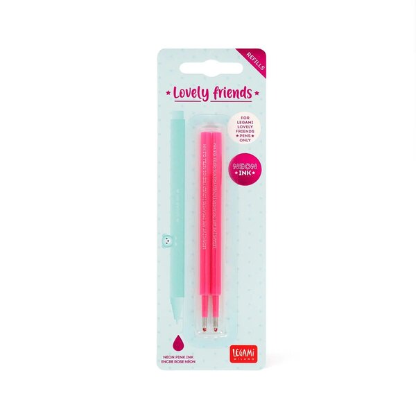 Legami REFCPP0007 - Set de 2 recharges pour stylo à Encre Gel - Lovely Friends
