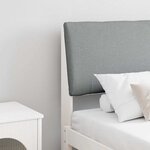 vidaXL Tête de lit capitonnée Gris clair 180 cm Pin massif