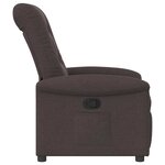 vidaXL Fauteuil inclinable Marron foncé Tissu