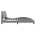 vidaXL Cadre de lit sans matelas gris clair 200x200 cm tissu