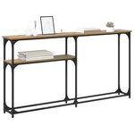 vidaXL TableConsole Chêne artisanal 145 x 22 5 x 75 cm