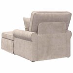 vidaXL Chaise lounge avec jupe Beige 157 x 91 x 91 cm ARES