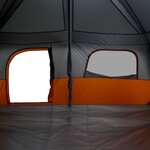 vidaXL Tente de cabine familiale 10 personnes gris orange imperméable