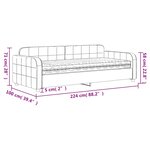 vidaXL Lit de jour avec matelas vert foncé 90x200 cm velours