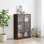 vidaXL Buffet haut avec portes chêne marron bois d'ingénierie