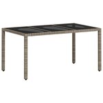 vidaXL Ensemble à manger de jardin avec coussins 7 Pièces rotin et verre
