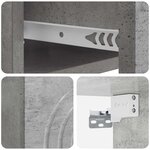 vidaXL Cabinet de chevet mural 2 Pièces Gris béton 33 x 34 5 x 20 cm