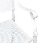 Ensemble de bistro de jardin 3 pièces vidaXL en aluminium moulé blanc