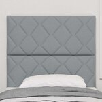 Tête de lit LED vidaXL Design en blocs de diamant Gris clair 90 cm Tissu