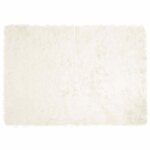 vidaXL Tapis en Peau de Mouton Synthétique Blanc 140 x 200 cm