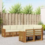 vidaXL Ensembles de canapés avec coussin 8 Pièces Naturel et Crème