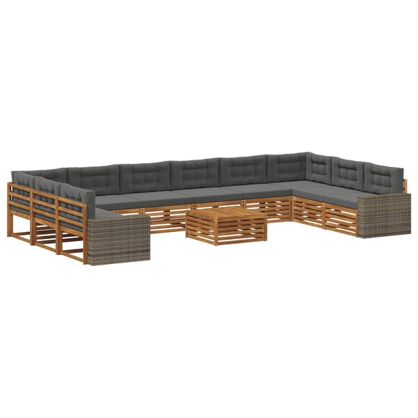 vidaXL Ensembles de canapés 11 pc Bois d'Acacia Massif