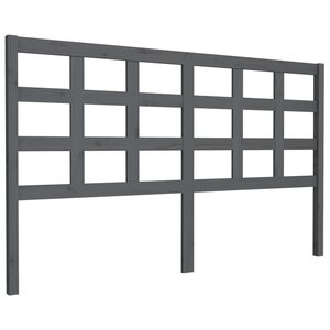 vidaXL Tête de lit Gris 165 5x4x100 cm Bois massif de pin
