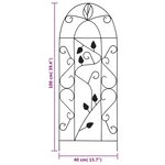 vidaXL Supports pour plantes grimpantes 3 Pièces Noir 40x100 cm Fer