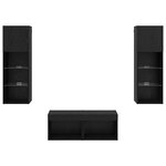 vidaXL Meubles TV muraux 4 Pièces Chêne noir 40 x 30 x 30 cm