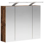 vidaXL Armoire Miroir de Salle de Bain Bois ancien 60 x 14 5 x 50 cm