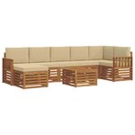 vidaXL Ensemble de canapés d'extérieur 8 Pièces Naturel et Beige