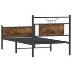 vidaXL Cadre de lit sans matelas chêne fumé 80x200cm bois d'ingénierie