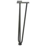 vidaXL Pieds en épingle à cheveux pour table basse 4 pièces Anthracite 42 cm Acier massif