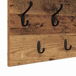 vidaXL Porte-manteau mural avec étagère Bois ancien 60 x 40 x 12 cm