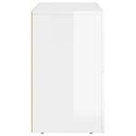 vidaXL Buffet Blanc brillant 80 5 x 35 x 59 cm Bois d'ingénierie