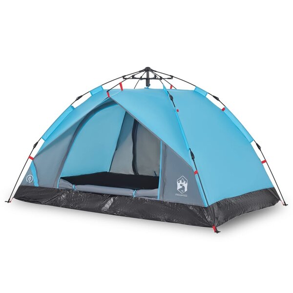 vidaXL Tente de camping à dôme 2 personnes bleu libération rapide