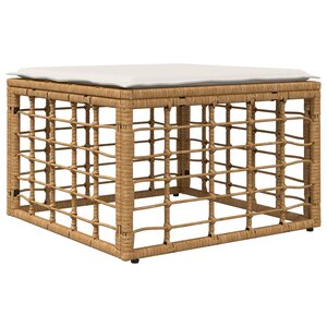 vidaXL Pouf de Jardin Naturel polyrotin