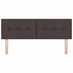 vidaXL Tête de lit LED avec bandes LED Marron foncé 160 cm tissu