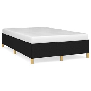 vidaXL Cadre de lit sans matelas noir 120x190 cm tissu