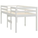 vidaXL Lit haut sans matelas blanc 75x190 cm bois de pin massif