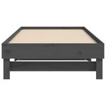 vidaXL Lit coulissant sans matelas gris 2x(90x190) cm