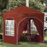 vidaXL Tente de fête pop-up 192 x 192 x 245 cm Terre cuite