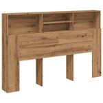 vidaXL Armoire de tête de lit chêne artisanal 160x19x103 5 cm