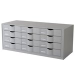 Bloc classeur 12 tiroirs gris