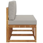 vidaXL 2 Pièce Sofa de milieu extérieur Bois d'Acacia Massif Naturel