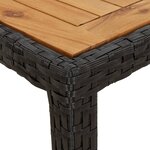 vidaXL Ensemble à manger de jardin et coussins 7Pièces noir rotin acacia