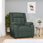 vidaXL Fauteuil inclinable électrique Vert foncé Tissu